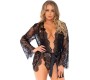 Leg Avenue Sets LEG AVENUE - TEDDY AND ROBE SET L