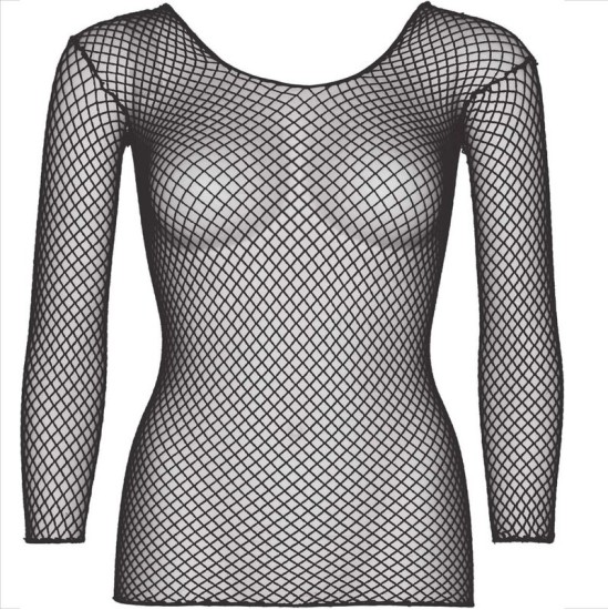 Leg Avenue Accessories LEG AVENUE - FISHNET LONG SLEEVE T-SHIRT BLACK