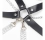 Subblime Fetish SUBBLIME - HARNESS BRA WITH CHAINDETAIL ONE SIZE
