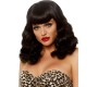 Leg Avenue Accessories LEG AVENUE - CURLY RETRO WIG WITH BANGS LUMINISCENT BLACK