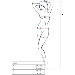 Passion Woman Bodystockings PASSION - WOMAN BS020 WHITE BODYSTOCKING ONE SIZE