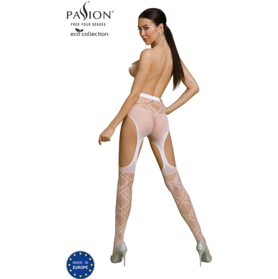 Passion Woman Garter & Stock PASSION - ECO COLLECTION BODYSTOCKING ECO S005 WHITE