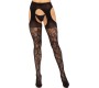 Leg Avenue Hosiery LEG AVENUE - LACE GARTER STOCKINGS BLACK