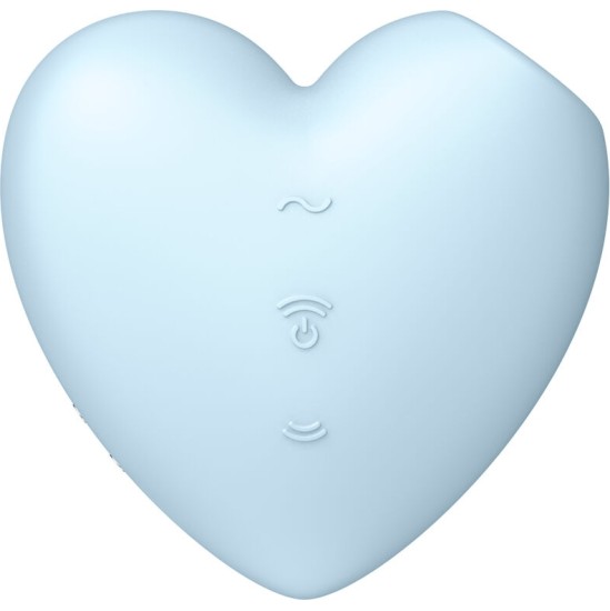 Satisfyer Air Pulse SATISFYER - CUTIE HEART AIR PULSE STIMULATOR & VIBRATOR BLUE