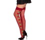 Leg Avenue Hosiery LEG AVENUE - 1957 GARTER BELT STOCKINGS WITH RED FLOWERS - ONE SIZE