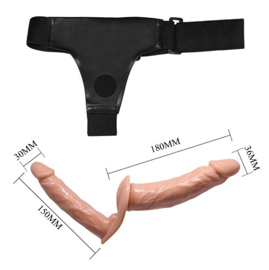 Baile Harness Collection Strap-on biksītes ar dubulto Dildo