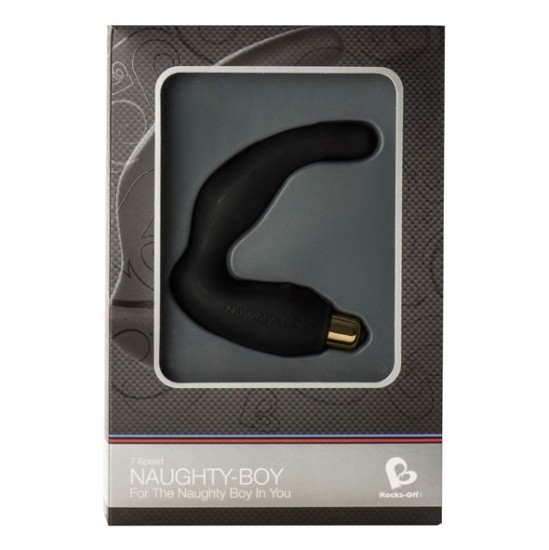 Rocks-Off NAUGHTY-BOY 7 SPEED VIBRATING MASSAGER BLACK