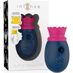 Intense Couples Toys INTENSE CLIT STIMULATOR 10 LICKING AND SUCTION FREQUENCIES - BLUE