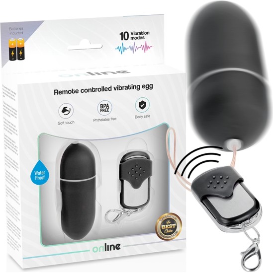 Online REMOTE CONTROL VIBRATING EGG L BLACK