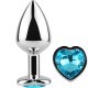 Secretplay Toys SECRET PLAY - METAL BUTT PLUG BLUE HEART SMALL SIZE 7 CM