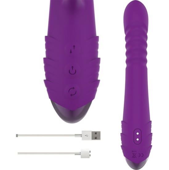 Intense Fun INTENSE - IGGY MULTIFUNCTION RECHARGEABLE VIBRATOR UP & DOWN WITH CLITORAL STIMULATOR violets