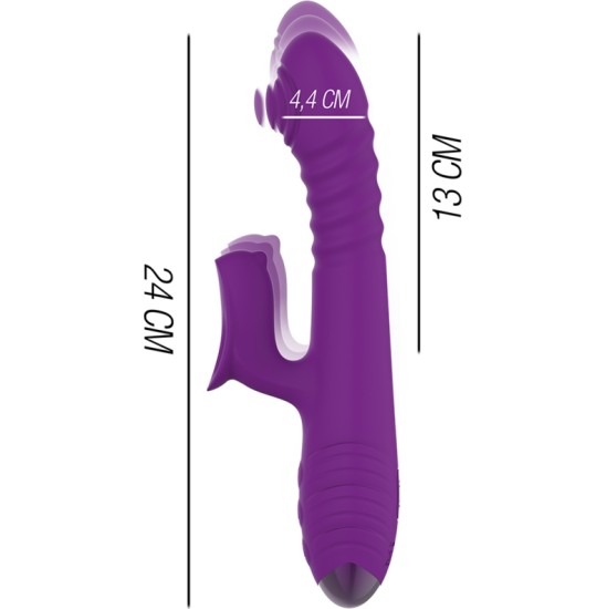 Intense Fun INTENSE - IGGY MULTIFUNCTION RECHARGEABLE VIBRATOR UP & DOWN WITH CLITORAL STIMULATOR violets