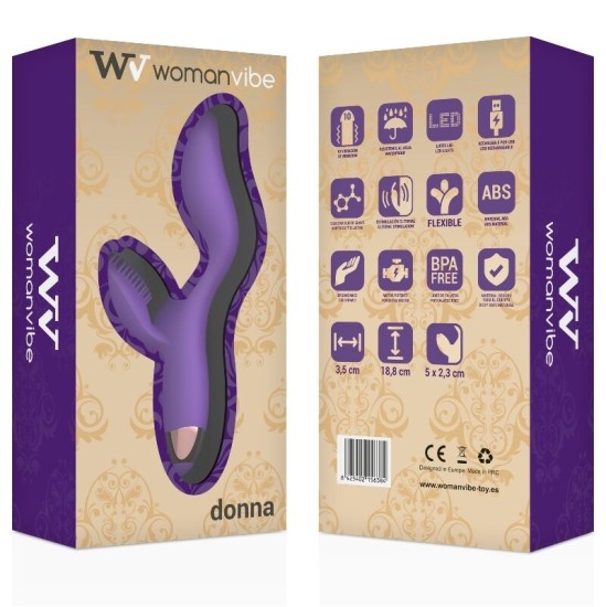 Womanvibe DONNA RECHARGEABLE SILICONE VIBRATOR