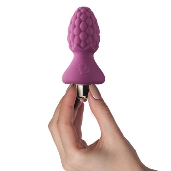 Rocks-Off ASSBERRIES RASPBERRY VIBRATING BUTT PLUG