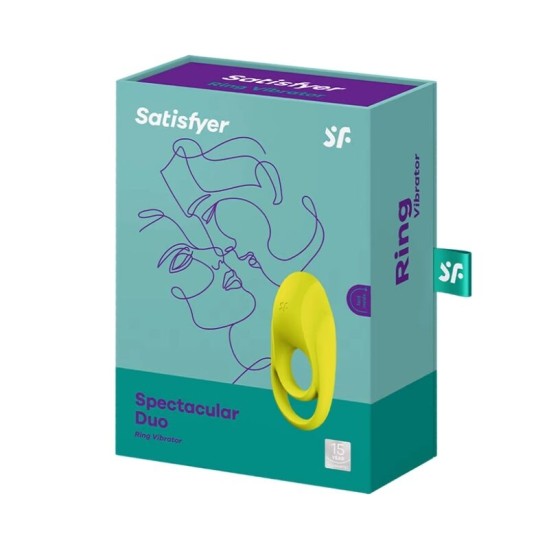 Satisfyer Ring SATISFYER SPECTACULAR DUO RING VIBRATOR YELLOW