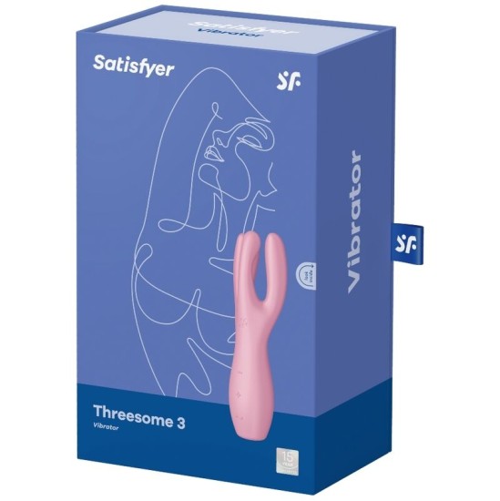 Satisfyer Vibrator VIBRATORIAUS SATISFYER THREESOME 3 – ROŽINĖ