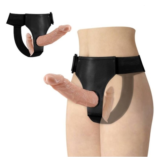 Baile Harness Collection Strap-on biksītes ar dubulto Dildo