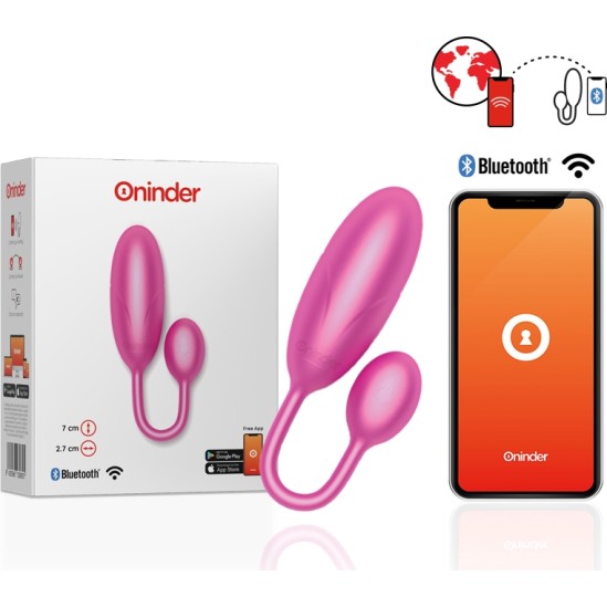 Oninder DENVER VIBRATING EGG rozā 7 X 2,7 CM NEMOKAMA PROGRAMĖLĖ