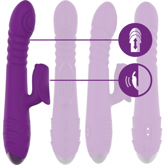 Intense Fun INTENSE - IGGY MULTIFUNCTION RECHARGEABLE VIBRATOR UP & DOWN WITH CLITORAL STIMULATOR violets