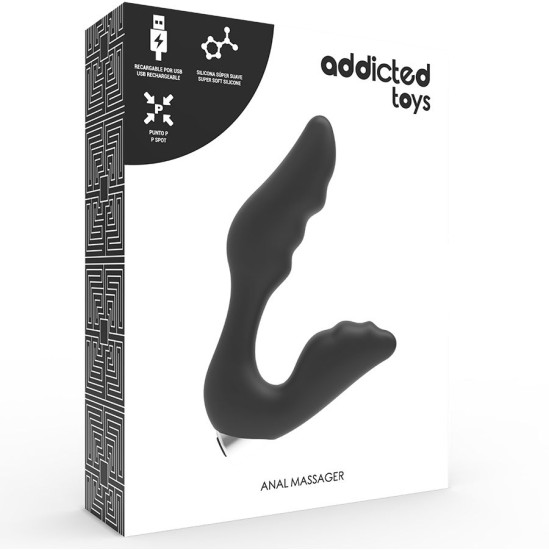 Addicted Toys EESMÄNGUVIBRAATORI TAASLAE MUDEL 6 – MUST