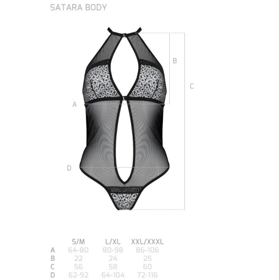 Passion Woman Bodystockings СТРАСТЬ - SATARA BODY EROTIC LINE ЧЕРНЫЙ S/M