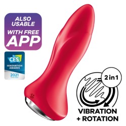 Satisfyer Connect ПРИЛОЖЕНИЕ SATISFYER ROTATOR PLUG 1+ VIBRATING PLUG — КРАСНЫЙ