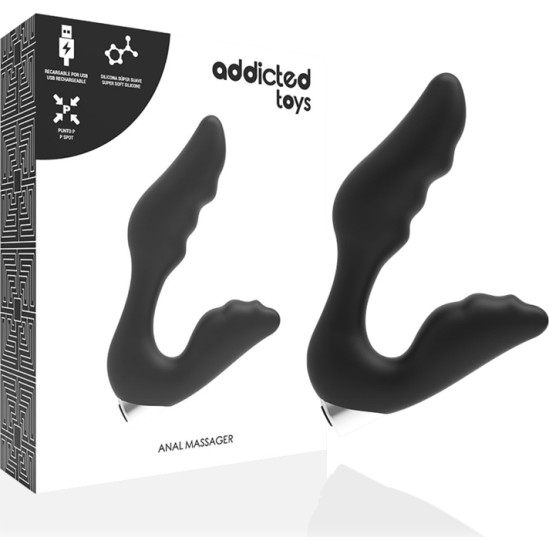 Addicted Toys EESMÄNGUVIBRAATORI TAASLAE MUDEL 6 – MUST