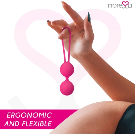 Moressa Silikona vaginālās bumbiņas komplekts rozā