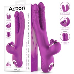 Action Nico Vibe with Clit Hitting Ball and Alternating Dildos