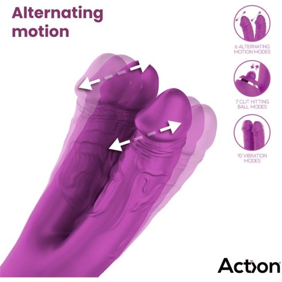 Action Nico Vibe with Clit Hitting Ball and Alternating Dildos