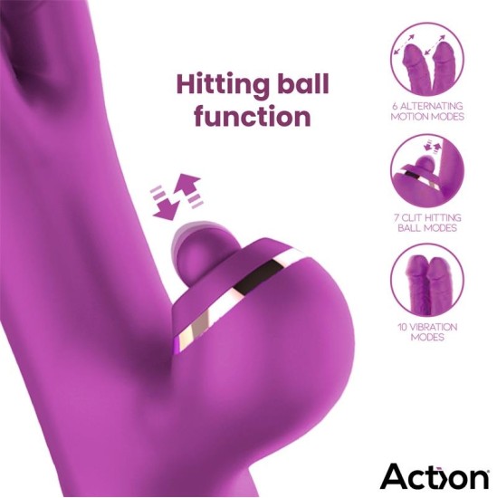 Action Nico Vibe with Clit Hitting Ball and Alternating Dildos