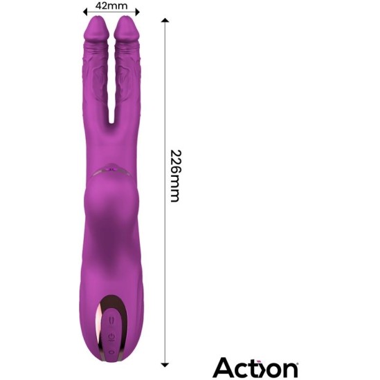 Action Nico Vibe with Clit Hitting Ball and Alternating Dildos