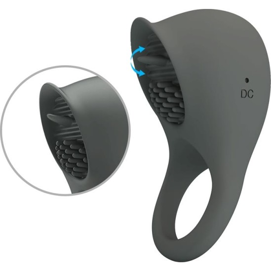 Prettylove Nimbus Vibrating Cock Ring with Licking Tongue