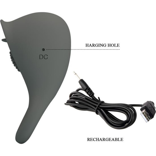 Prettylove Nimbus Vibrating Cock Ring with Licking Tongue