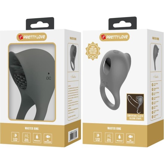 Prettylove Nimbus Vibrating Cock Ring with Licking Tongue
