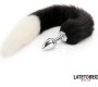Latetobed Bdsm Line Fox Tail Anal Plug Black and White 40 cm
