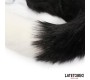 Latetobed Bdsm Line Fox Tail Anal Plug Black and White 40 cm