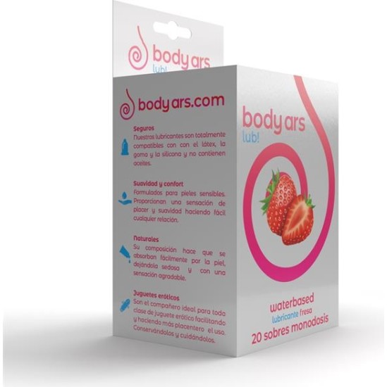 Body Ars Single-dose Water-Based Lubricant Gel Acid Strawberry 20 x 4 ml