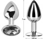 Afterdark Butt Plug with Jewel Diamond White Size S Aluminium