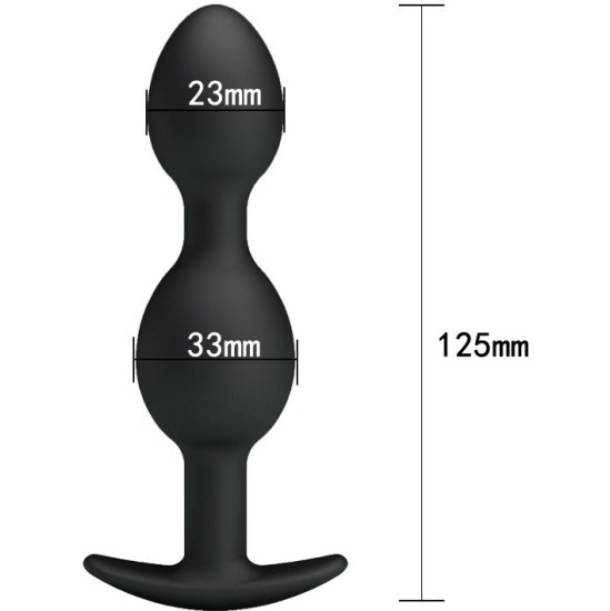 Prettylove Pretty Love Silicone Anal Balls Black