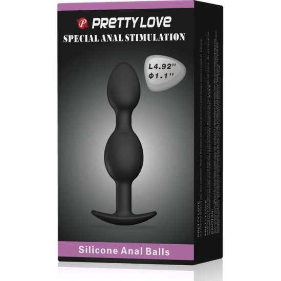 Prettylove Pretty Love Silicone Anal Balls Black