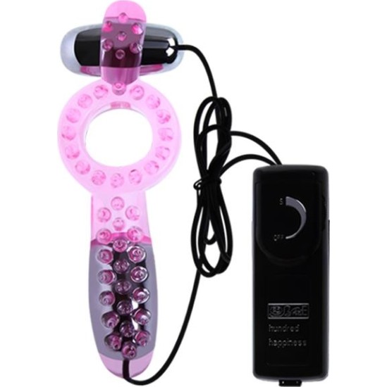 Baile Double Vibrating Cock Ring Couple Collection Pink