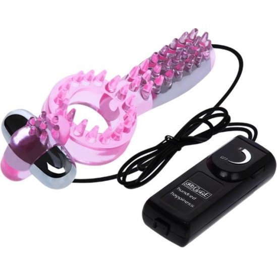 Baile Double Vibrating Cock Ring Couple Collection Pink