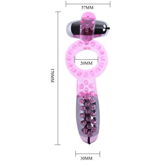 Baile Double Vibrating Cock Ring Couple Collection Pink