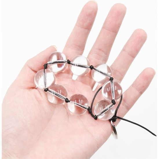 Latetobed Bdsm Line Glass Anal Beads 4 Sizes