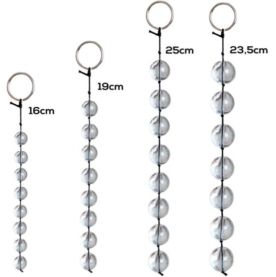 Latetobed Bdsm Line Glass Anal Beads 4 Sizes