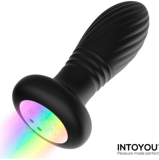 Intoyou Tainy Thrusting Led Lighted Anal Plug with Remote Control
