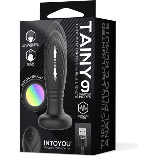 Intoyou Tainy Thrusting Led Lighted Anal Plug with Remote Control