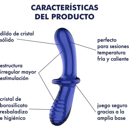 Satisfyer Stiulator Double Crystal Hot and Cold Blue