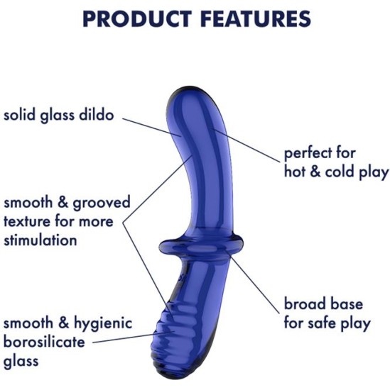 Satisfyer Stiulator Double Crystal Hot and Cold Blue